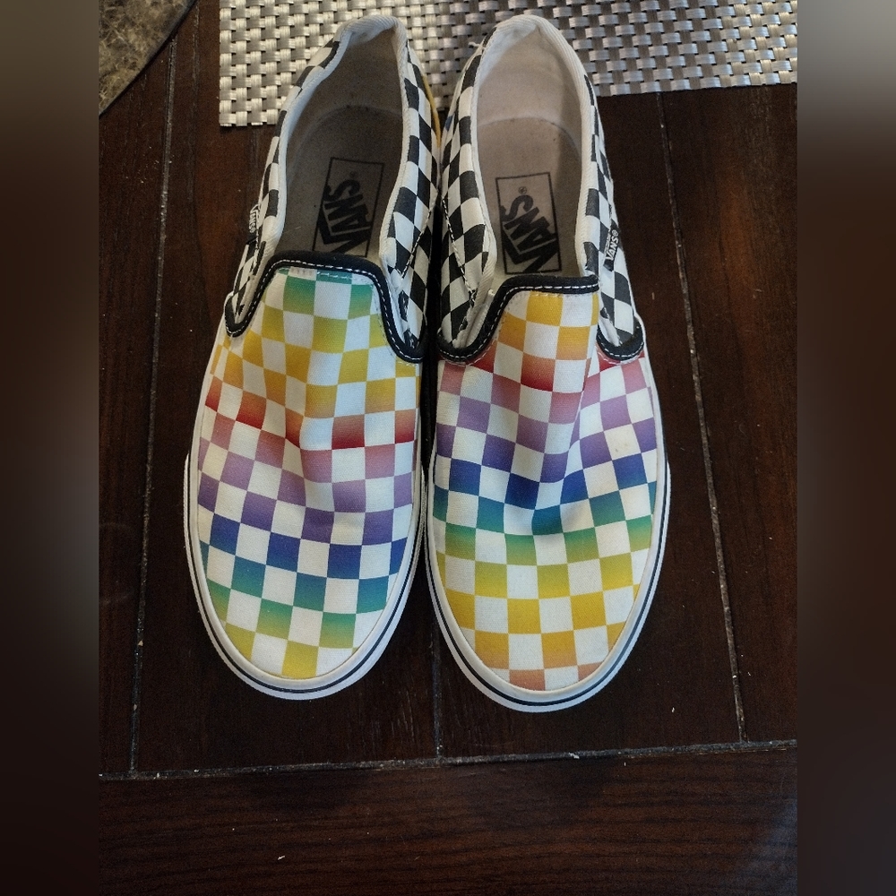 Vans rainbow checkered ❤️❤️